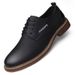 Men's shoes plus velvet cowhide trend low top casual shoes black inner height enhancement business Men's leather shoes_vogvips.com