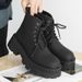 High Street Men's Boots Retro Thick-soled Heightening Tooling Boots Lace-up Martin Boots_vogvips.com