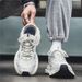 Men's 2024 Autumn New Mesh Breathable Casual Sports White Ins Versatile Thick Sole Non-Slip Dad Shoes_vogvips.com