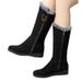 Women's Shoes Winter Snow Fleece-lined Thick Wedge Non-slip Warm Side Zipper Cotton 41 Plus Size Women's Boots_vogvips.com