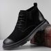 Top Martin Boots Men's Shoes Medium Tube Tooling Boots Velvet Warm Polish High-top Leather Boots Men_vogvips.com
