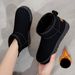 Fashion Casual Thick Soles With Velvet Warm Slip-on Students Cotton Shoes Woman_vogvips.com
