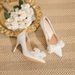 Women's Shoes Classic Style Elegant Basics Casual White Lace High Heels Pointed Toe Stiletto Pumps Wedding Shoes For Bride Fashion Dress Shoes_vogvips.com