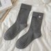 25-year New Grey Heart-shaped Mid-calf Socks For Women, A Pile Of Women_vogvips.com