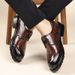 Men's formal leather shoes Men's leather business casual shoes men's light luxury style thick soled men's shoes_vogvips.com