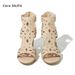 Women's Shoes Summer Thick Heels High Heels Laser Hollow Outer Wear Fish Mouth Nude Sandals Women_vogvips.com