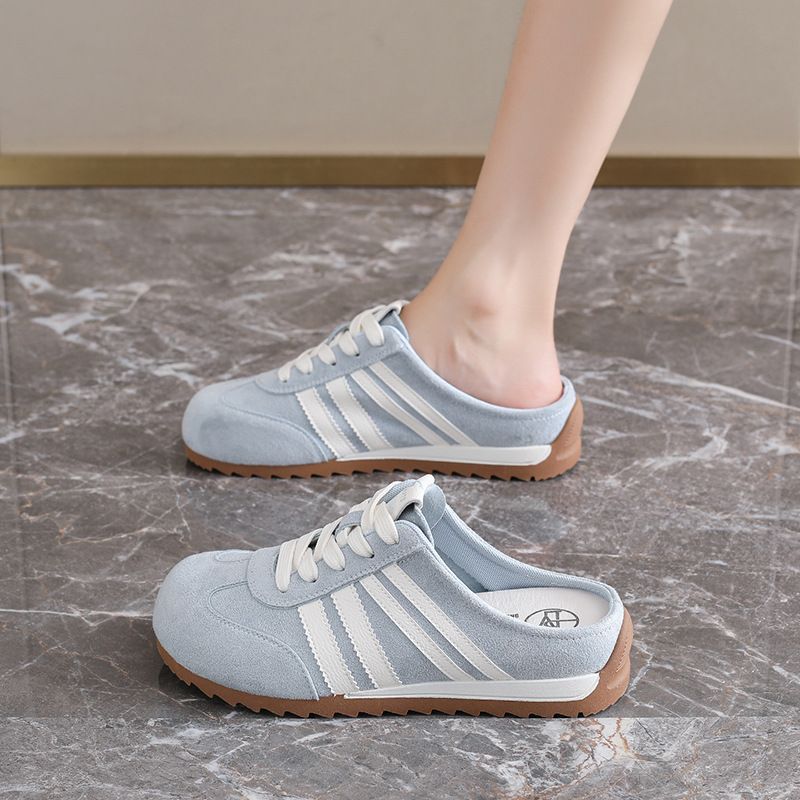 2026 New Summer Thick-soled Baotou Half Slippers Women's Outwear Heelless Red German Training Shoes Slip-on Half Slippers Women's Shoes_vogvips.com