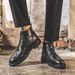 Martin Boots Men's High-top Shoes Medium-top Short Boots Outdoor Men's Boots Heightening Medium Tube Chelsea Boots Men_vogvips.com