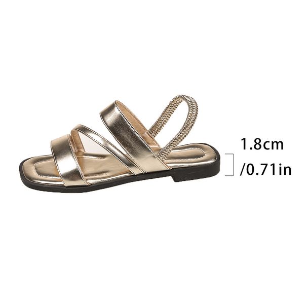 Cross-border Flat In Stock, 2026 Spring New Vintage Casual Versatile Beach Fashion Roman Women's Sandals_vogvips.com