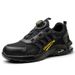 Men's Safety Work Sneakers, Breathable Mesh, Rotary Buckle, Anti-Smashing Anti-Puncture Steel Toe Shoes For Construction Factory Workers_vogvips.com