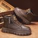 European Warm Series Men's Martin Boots New Autumn Winter Casual British Style Leather Waterproof Thick Sole Wear-resistant High-top Outdoor_vogvips.com