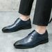Euro Step New Brogue Formal Lace-up For Men Business Professional Work Fashion Wedding Leather Shoes Size 38-46_vogvips.com