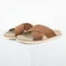 Designer Mens Slippers Brunello Cucinelli Suede Cross Strap Slides Beige Black Brown Slip On_vogvips.com