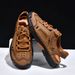 Summer Men's Hollow Breathable Thick-soled Hand-stitched Casual Closed-toe Sandals, Wear-resistant PU Outdoor Mesh_vogvips.com