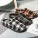 Black New Winter Suede Slippers Indoor Slipper Waterproof Home House Men Warm Velvet Fur Knitting Shoes_vogvips.com