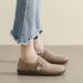 Frosted Cowhide Soft Sole Birkenstocks Women's Round Head Single Shoes One Pedal Birkenstocks Women's Flat Bottom_vogvips.com
