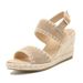 Women's Braided Rope Platform Sandals - Open-Toe High Heel With Ankle Strap For Women_vogvips.com