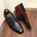 New men's formal leather shoes laser craft men's shoes Goodyear cowhide wedding fashion shoes_vogvips.com