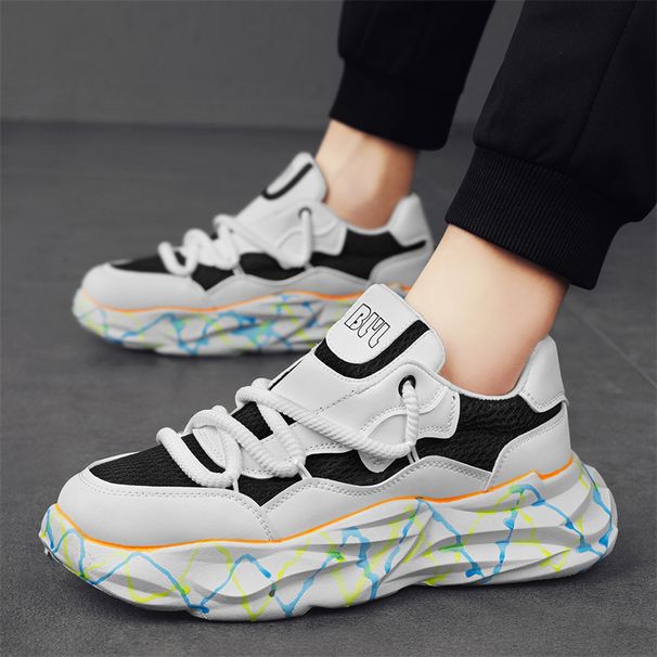 Luminous Sneakers Casual Fashion Shoes Dad Shoes Thick Sole Korean Version Student Men's Shoes Four Seasons_vogvips.com
