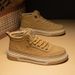 Men's High Top Sneakers Thick Sole Soft Sole Height Increasing Anti-Slip Casual Fashion Versatile Spring New Skate Shoes_vogvips.com
