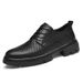 Men's Oxford Leather Shoes Style Round Head Lace-up Platform Men's Leather Shoes_vogvips.com