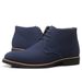Men's Round Toe Casual Leather Boots - Low Heel Slip-Resistant Martin Boots With Lace-Up Design (Sizes 38-48, Black/Brown/Blue)_vogvips.com