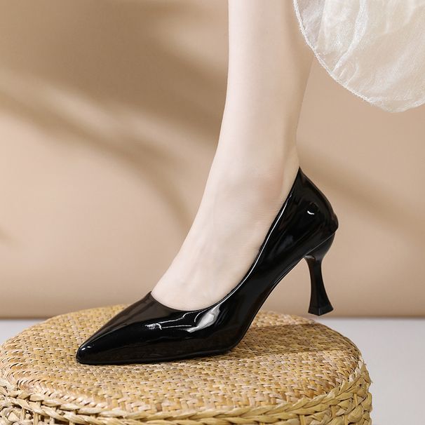 Spring Autumn New High Heels Women, Thin Heel, Professional Versatile Black Nude Color, Comfortable Long Standing, Soft_vogvips.com
