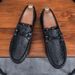 SHLIANG Brand Men Loafers Leather Men's Casual Shoes Moccasins Slip On Boat Shoes Fashion Tassel Driving Flats X0012_vogvips.com