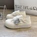 Thick Soled Small White Summer Thin Mesh Board Women, Breathable, And Two Pairs Of Velcro Single Shoes For Heel_vogvips.com