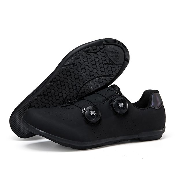 New Style Cycling Shoes With Locks, Double Buckle Lock Shoes, Men's And Women's Road Bicycle Power Shoes, Hard Bottom Mountain Bike Rubber Bottom_vogvips.com