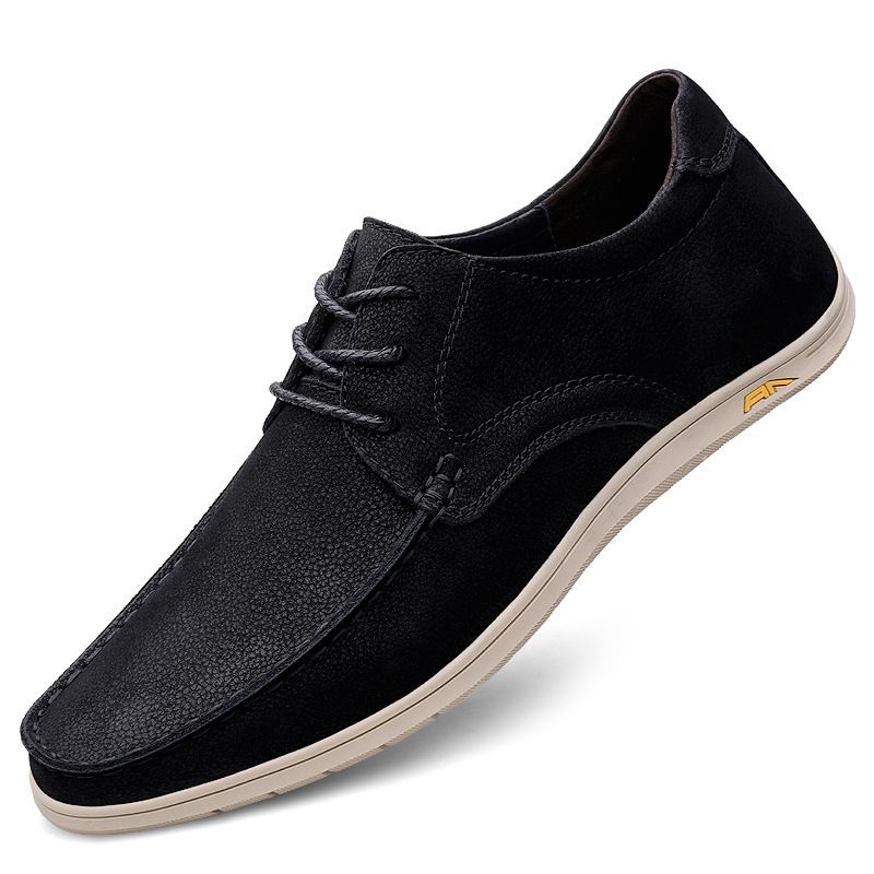 Men's Outdoor Casual Board Shoes, First-layer Cowhide Men's Outdoor Workplace Sports Shoes, Middle-aged Men's Shoes_vogvips.com