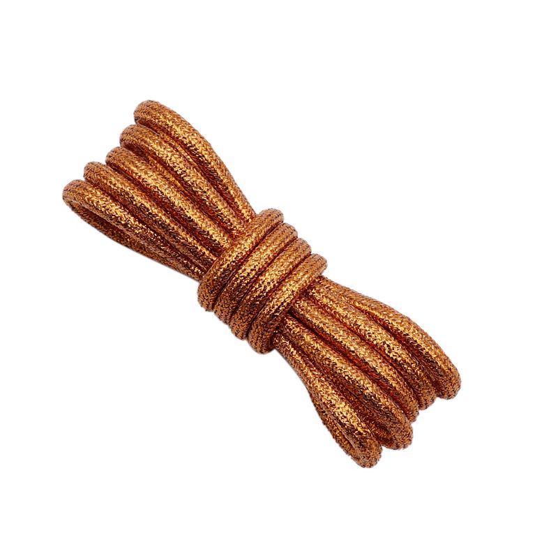 Shoelaces Round Solid Color Metallic Wire Shoelaces, 4.5mm, Suitable For Trendy Basketball Shoes, Casual Shoes, Sports Shoes, And Martin Boots._vogvips.com