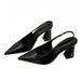 Chinese Fashionable High-End Versatile Open-Back Summer New French Style Height Increasing Slimming Pointed Toe High_vogvips.com