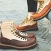 European Warm Series Large Yellow Autumn Winter Handmade Stitched Genuine Leather Cowhide Martin White Shoes Patchwork Work Men's Boots_vogvips.com