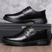 Four Season Men's One Foot Business Casual Leather With Rubber Sole, Anti Slip Wear-resistant Round Toe, Lightweight And_vogvips.com