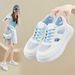 Little White Shoes Female Students Hollow Breathable Thick-soled Heightening Shoes Casual Board Shoes_vogvips.com