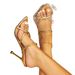 Gold Fashion Women's Shoes Stiletto Slip-On Pointed Toe Decorative Simple High Heel Sandals_vogvips.com