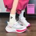 Super Soft And Bright Magenta Fitness Lightweight Popcorn Running Shoes, Versatile Summer Sports For Students' Physical_vogvips.com