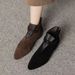 ShoeVault Fashion With Fleece Lining Martin 2025 Autumn Winter New Retro Thick Heel Slimming Suede Pointed Toe Mid-Heel Short_vogvips.com