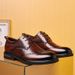 Euro Step Spring New Business Formal Men Genuine Leather Casual Brogue Carved British Style Commuter Shoes_vogvips.com