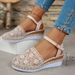 Women Summer New Canvas Wedge Casual Espadrilles Fashion Elegant Platform Woman Sandals_vogvips.com
