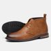 Vintage Men's Desert Boots – Retro PU Leather Ankle Boots With Breathable Lining & Anti-Slip Sole (US 7-13, Brown/Black/Tan)_vogvips.com