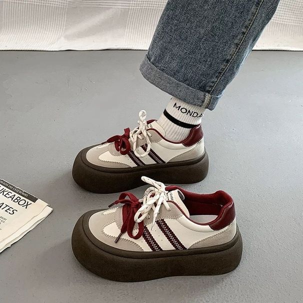 Thick Soled Shoes For Women New Hit All Match Height Enhancing White Sneakers Casual Sports Shoes_vogvips.com