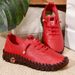 Handmade Casual Versatile Soft-Bottom Mom Shoes, Large-Size Women's Flat Shoes, Wear-Resistant Casual Shoes_vogvips.com
