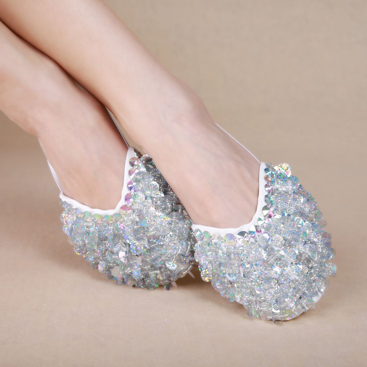 Dancer Vertical Half Shoes Belly Dance Practice Shoes Belly Dance Training Foot Cover Shoe Pads_vogvips.com