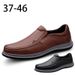 Men's Shoes Loafer Leather Shoes Low-top Foot-fitting Leather Flat-soled Large-size Casual Shoes_vogvips.com