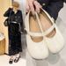 Spring And Autumn Shallow Mouth One Pedal Casual Shoes Doudou Shoes Foreign Trade Women's Shoes Flat Shoes Mary Jane Shoes Single Shoes_vogvips.com