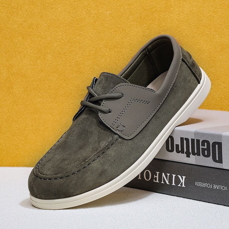 Men's Casual Slip-On Flat Shoes Easy Wear Sneakers Cross Border Style Comfortable Men's Footwear_vogvips.com