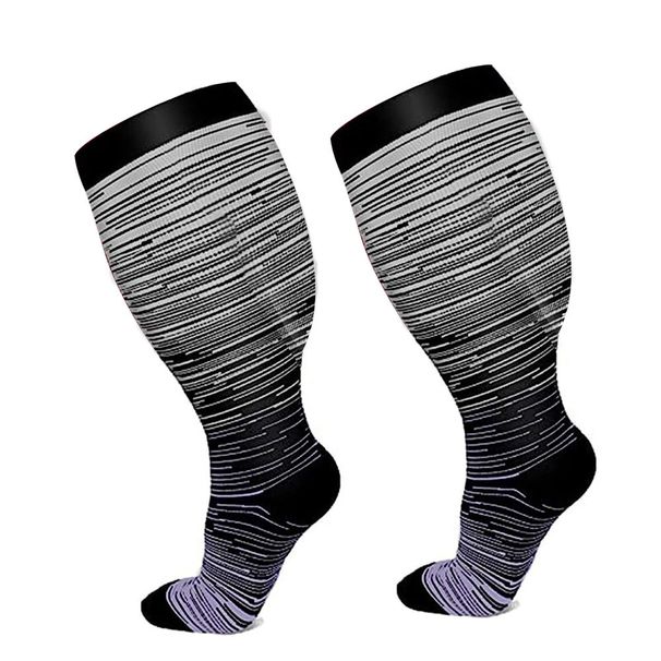 Extra size extra fat pressure socks High elastic veins secondary elastic socks Fat calf socks_vogvips.com