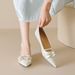 Design Sense Niche Pointed Single Shoes Women's Lotus Leaf Edge Shallow Mouth One Pedal Versatile Flat Shoes_vogvips.com